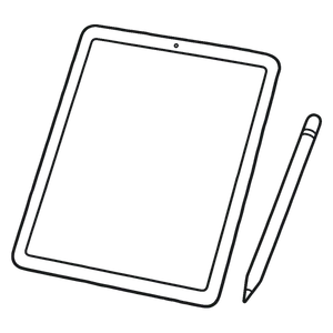 Tegning: ipad og tablet